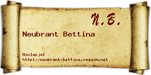 Neubrant Bettina névjegykártya